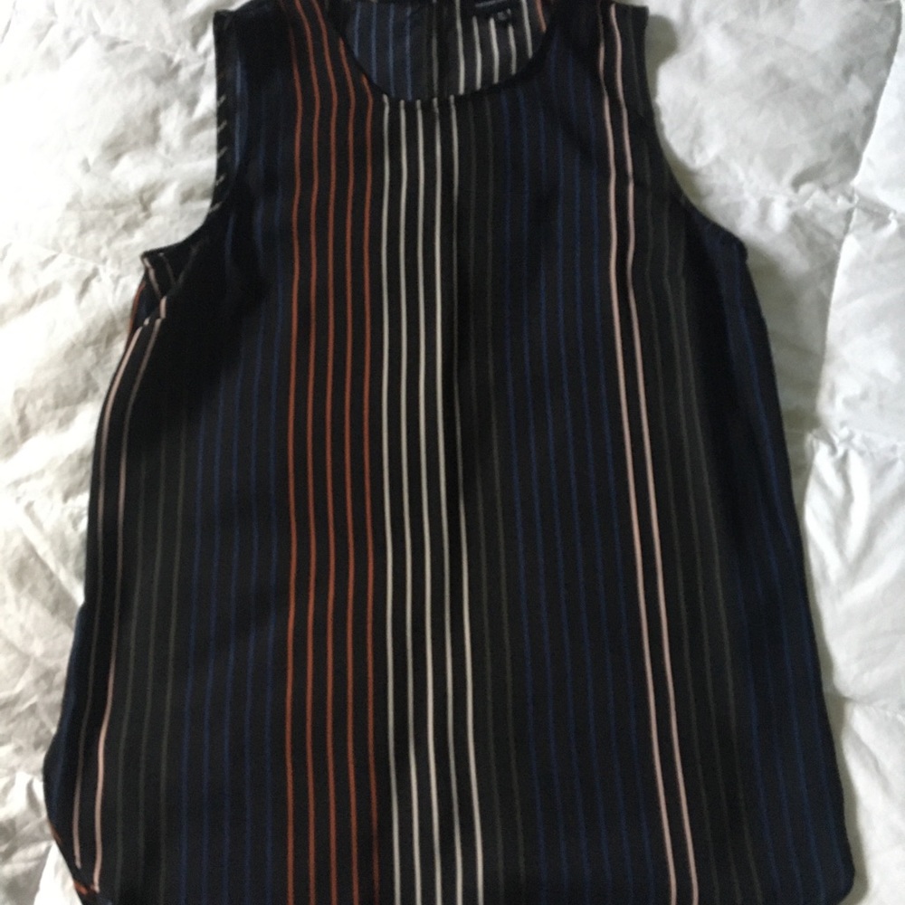 Sleeveless striped blouse